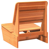 Produktbild för Trädgårdsstol vaxbrun 60x64x70,5 cm massiv furu