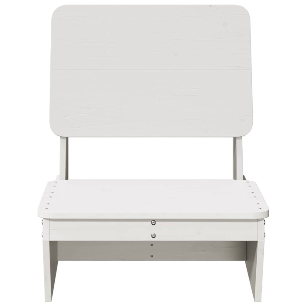 Produktbild för Trädgårdsstolar 2 st vit 60x64x70,5 cm massiv furu