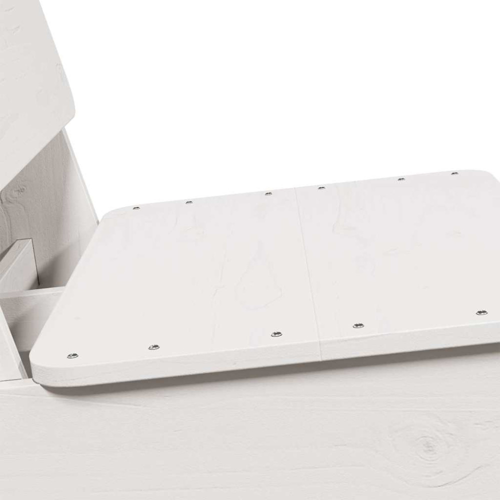 Produktbild för Trädgårdsstolar 2 st vit 60x64x70,5 cm massiv furu
