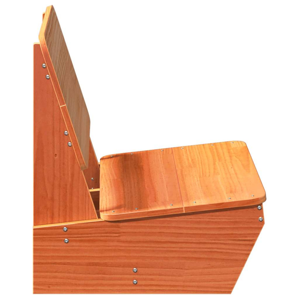 Produktbild för Trädgårdsstolar 2 st vaxbrun 60x64x70,5 cm massiv furu