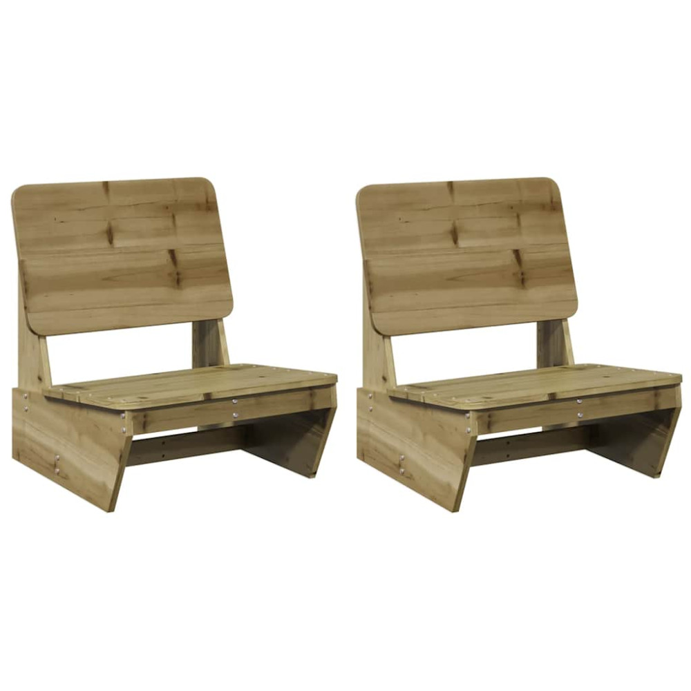 Produktbild för Trädgårdsstolar 2 st 60x64x70,5 cm impregnerad furu