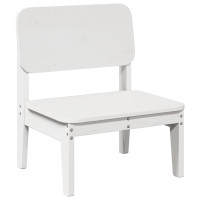 Produktbild för Trädgårdsstol vit 60x52,5x72 cm massiv furu