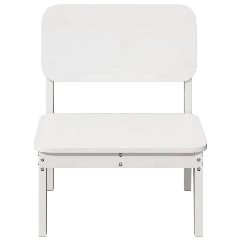 Produktbild för Trädgårdsstol vit 60x52,5x72 cm massiv furu