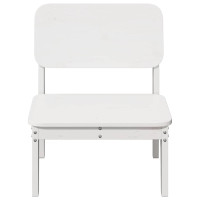 Produktbild för Trädgårdsstol vit 60x52,5x72 cm massiv furu