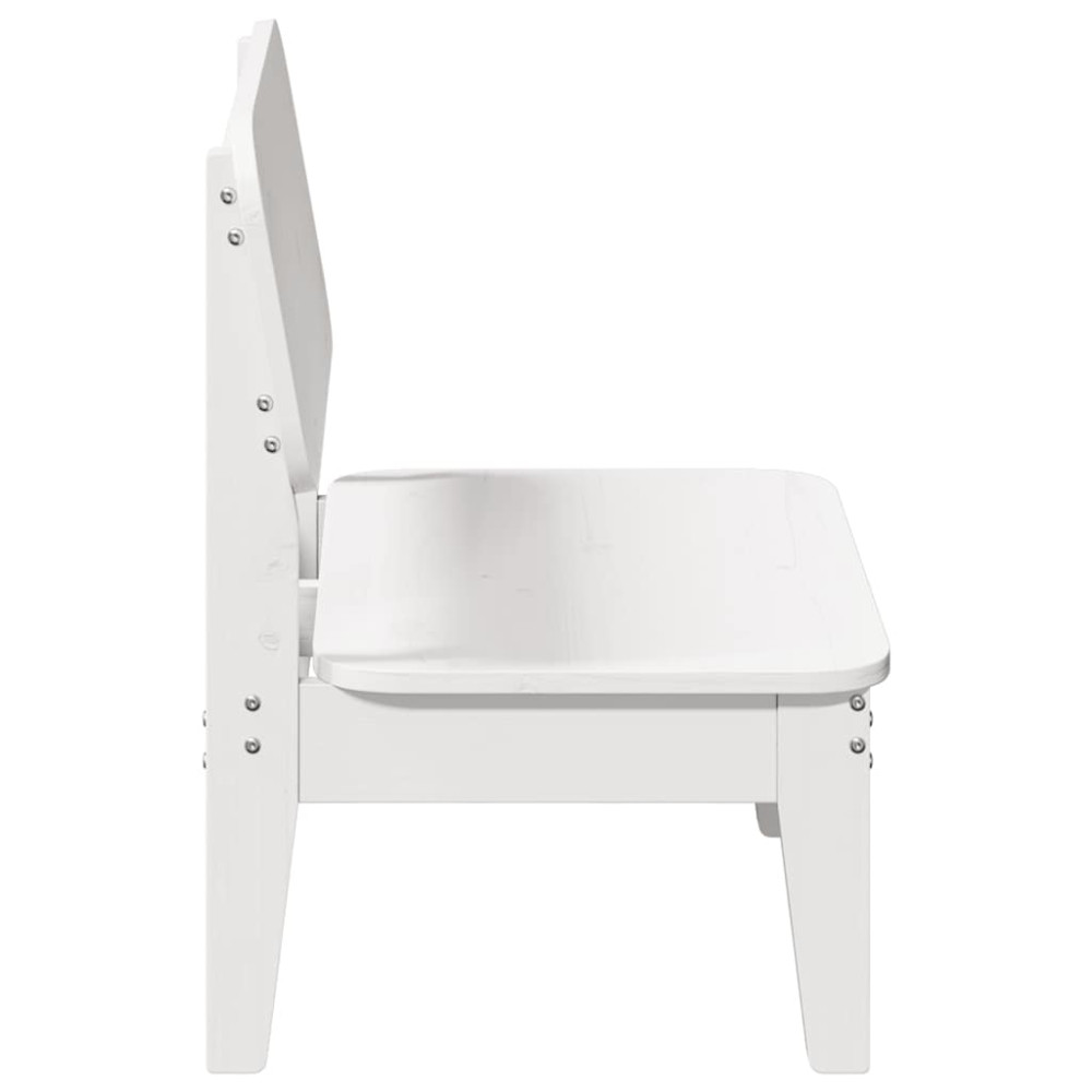 Produktbild för Trädgårdsstol vit 60x52,5x72 cm massiv furu