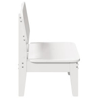 Produktbild för Trädgårdsstol vit 60x52,5x72 cm massiv furu