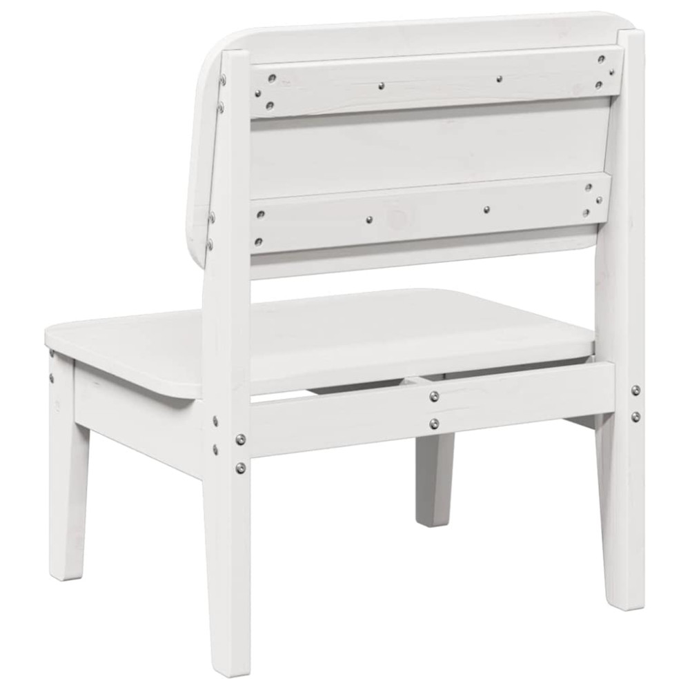 Produktbild för Trädgårdsstol vit 60x52,5x72 cm massiv furu