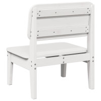 Produktbild för Trädgårdsstol vit 60x52,5x72 cm massiv furu