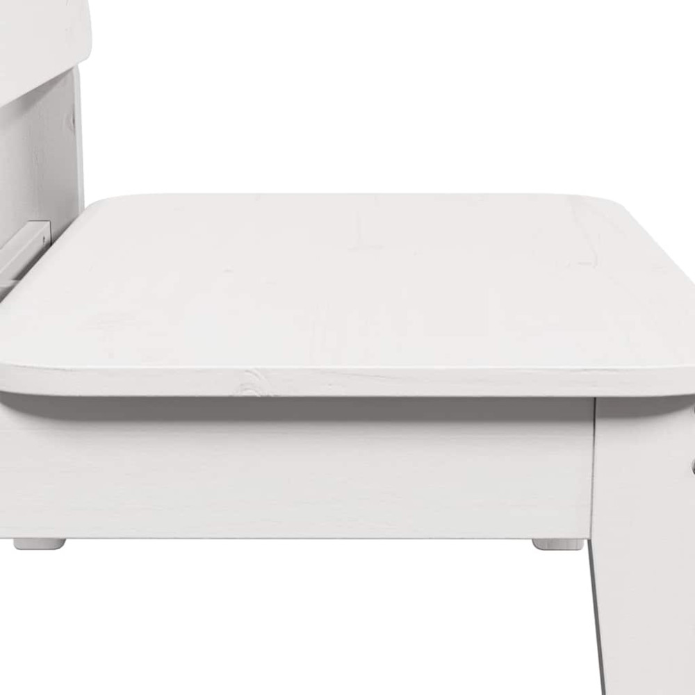 Produktbild för Trädgårdsstol vit 60x52,5x72 cm massiv furu