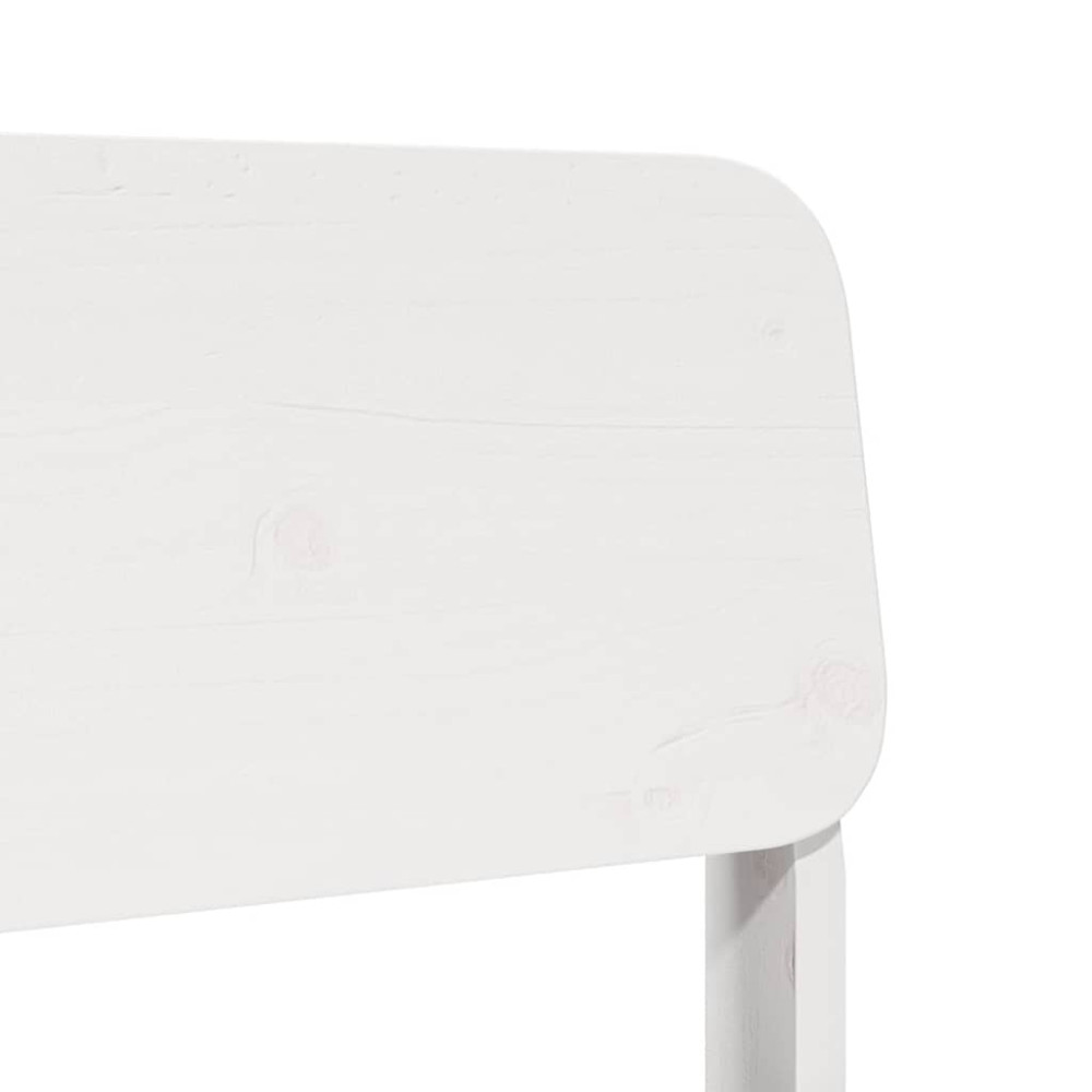 Produktbild för Trädgårdsstol vit 60x52,5x72 cm massiv furu