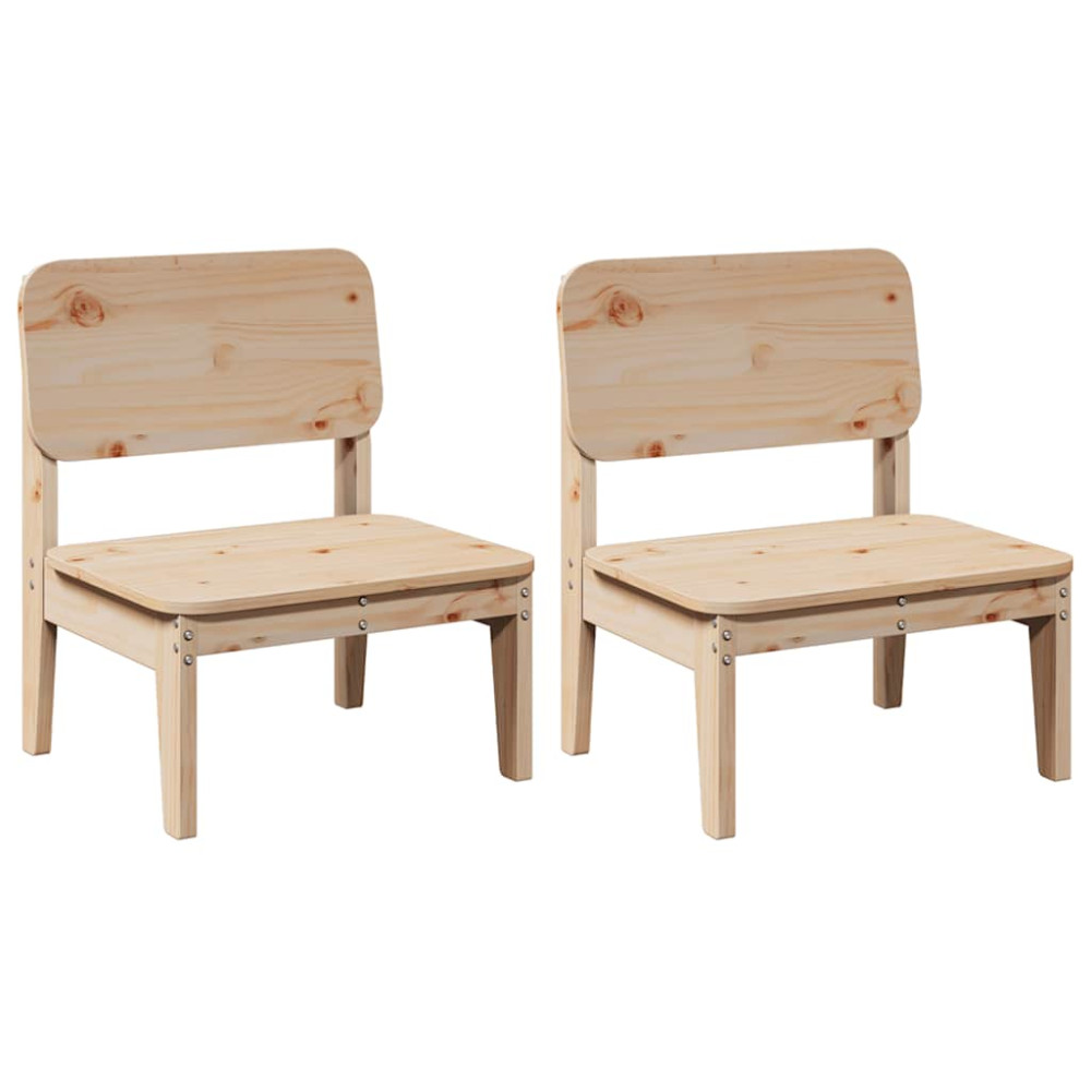 Produktbild för Trädgårdsstolar 2 st 60x52,5x72 cm massiv furu