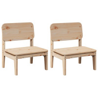 Produktbild för Trädgårdsstolar 2 st 60x52,5x72 cm massiv furu