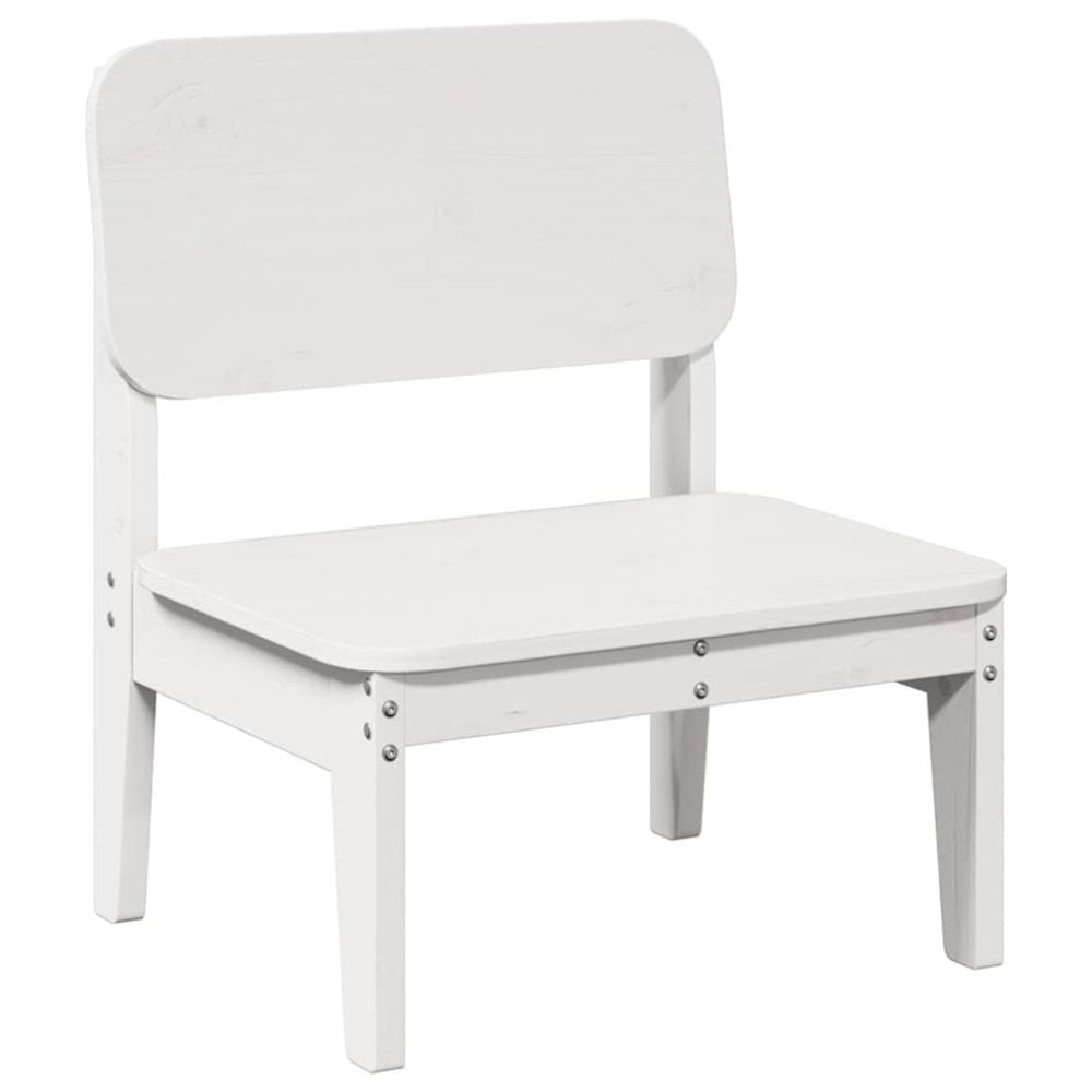 Produktbild för Trädgårdsstolar 2 st vit 60x52,5x72 cm massiv furu