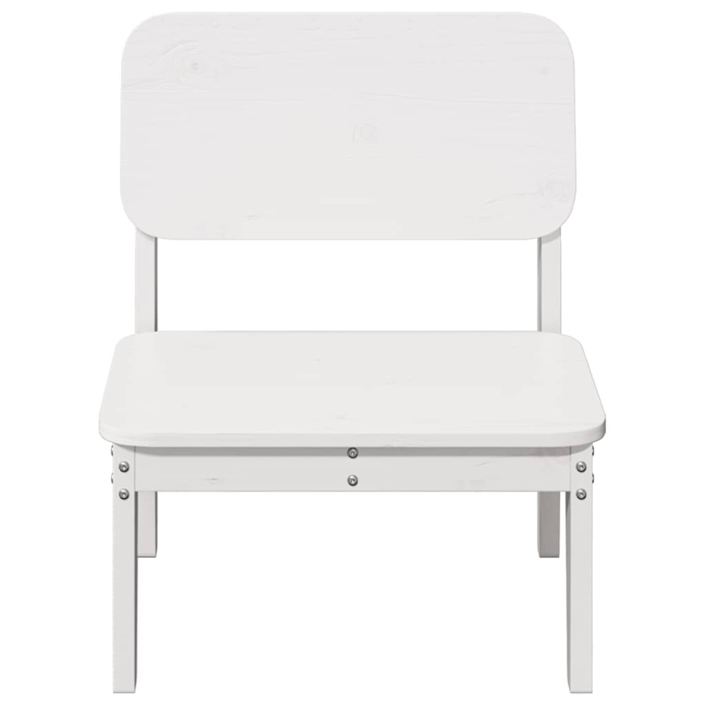 Produktbild för Trädgårdsstolar 2 st vit 60x52,5x72 cm massiv furu