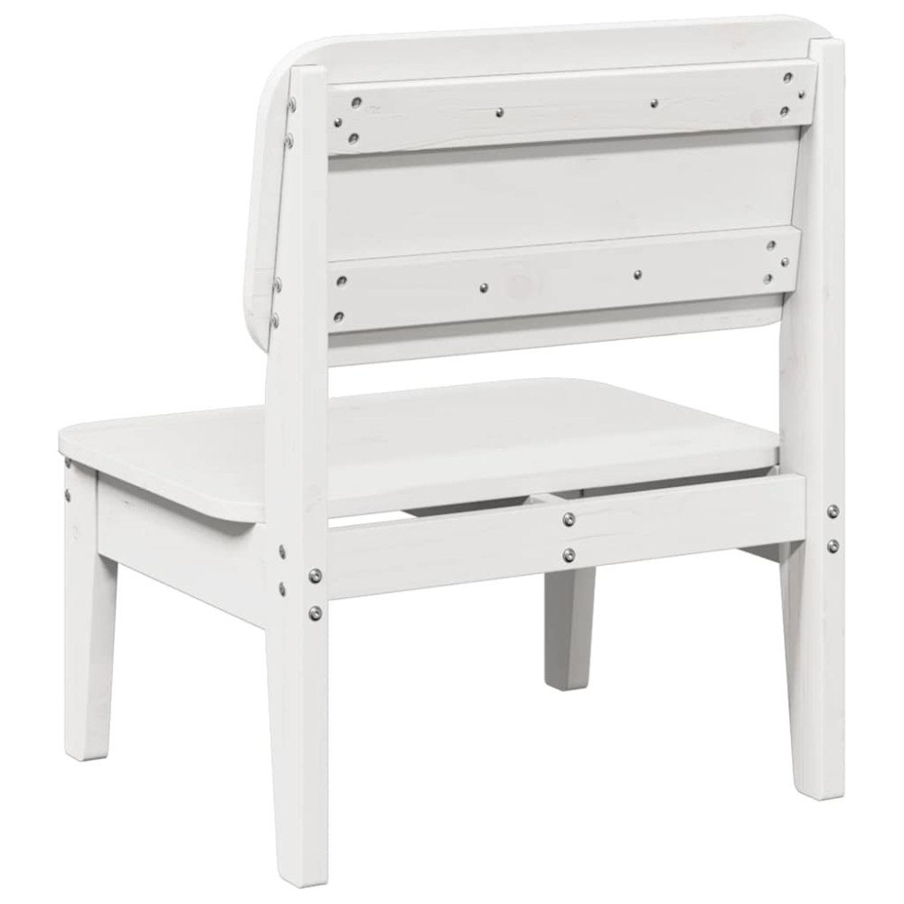 Produktbild för Trädgårdsstolar 2 st vit 60x52,5x72 cm massiv furu