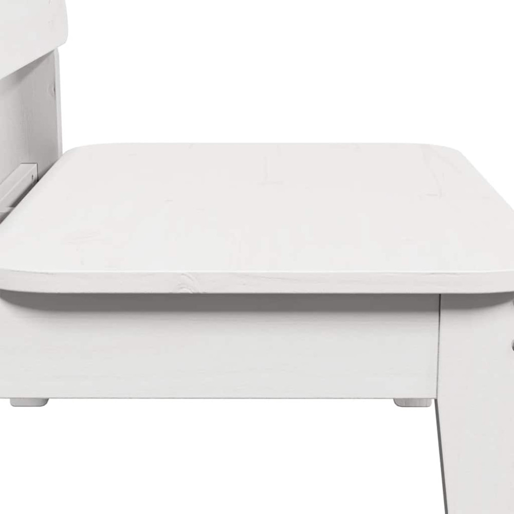 Produktbild för Trädgårdsstolar 2 st vit 60x52,5x72 cm massiv furu