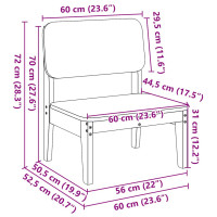 Produktbild för Trädgårdsstolar 2 st vit 60x52,5x72 cm massiv furu