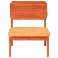 Produktbild för Trädgårdsstolar 2 st vaxbrun 60x52,5x72 cm massiv furu
