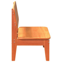 Produktbild för Trädgårdsstolar 2 st vaxbrun 60x52,5x72 cm massiv furu