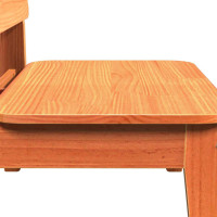 Produktbild för Trädgårdsstolar 2 st vaxbrun 60x52,5x72 cm massiv furu