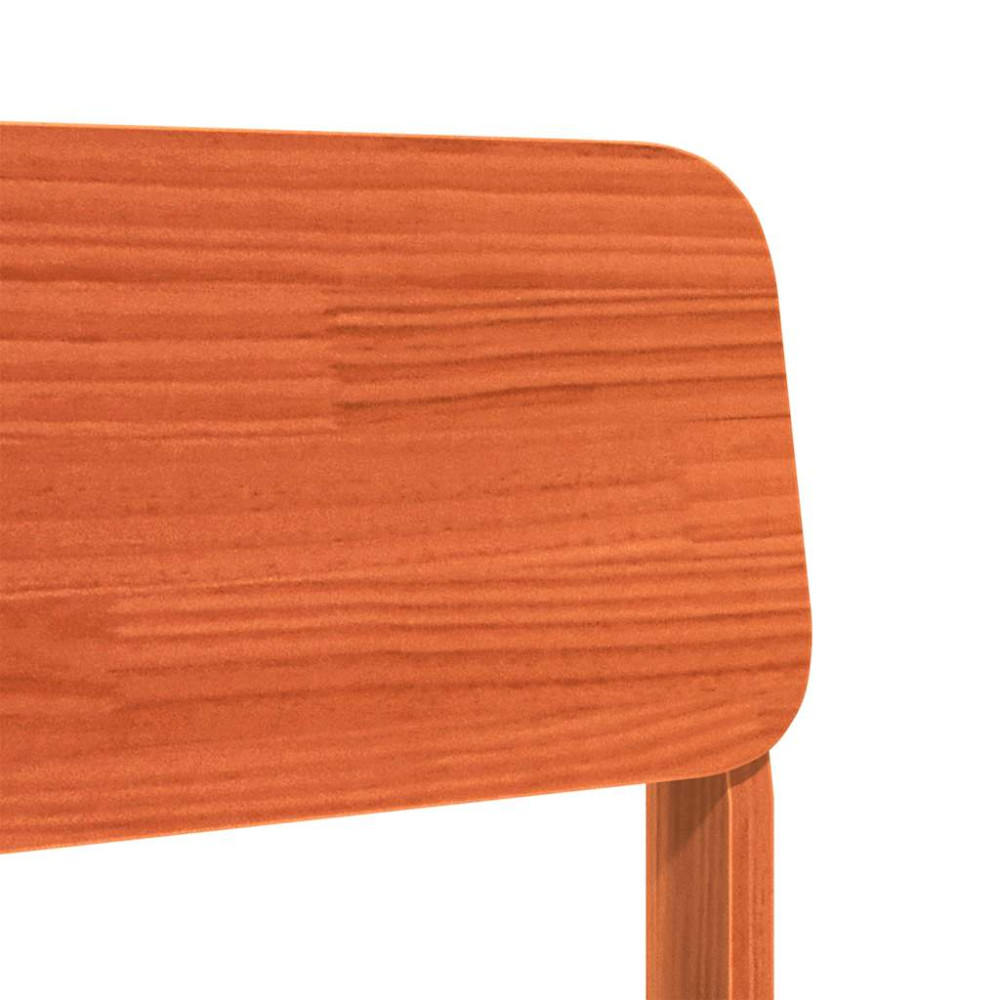 Produktbild för Trädgårdsstolar 2 st vaxbrun 60x52,5x72 cm massiv furu