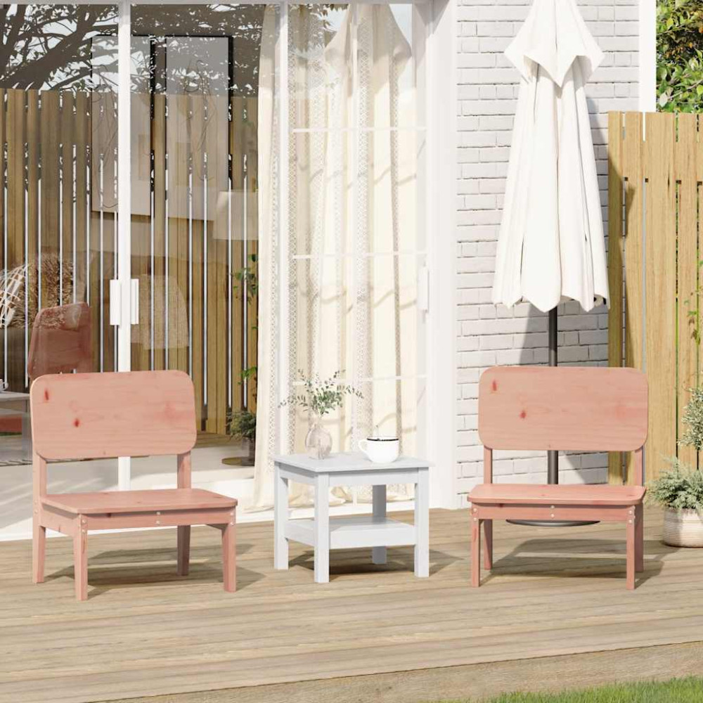 Produktbild för Trädgårdsstolar 2 st 60x52,5x72 cm massiv douglasträ