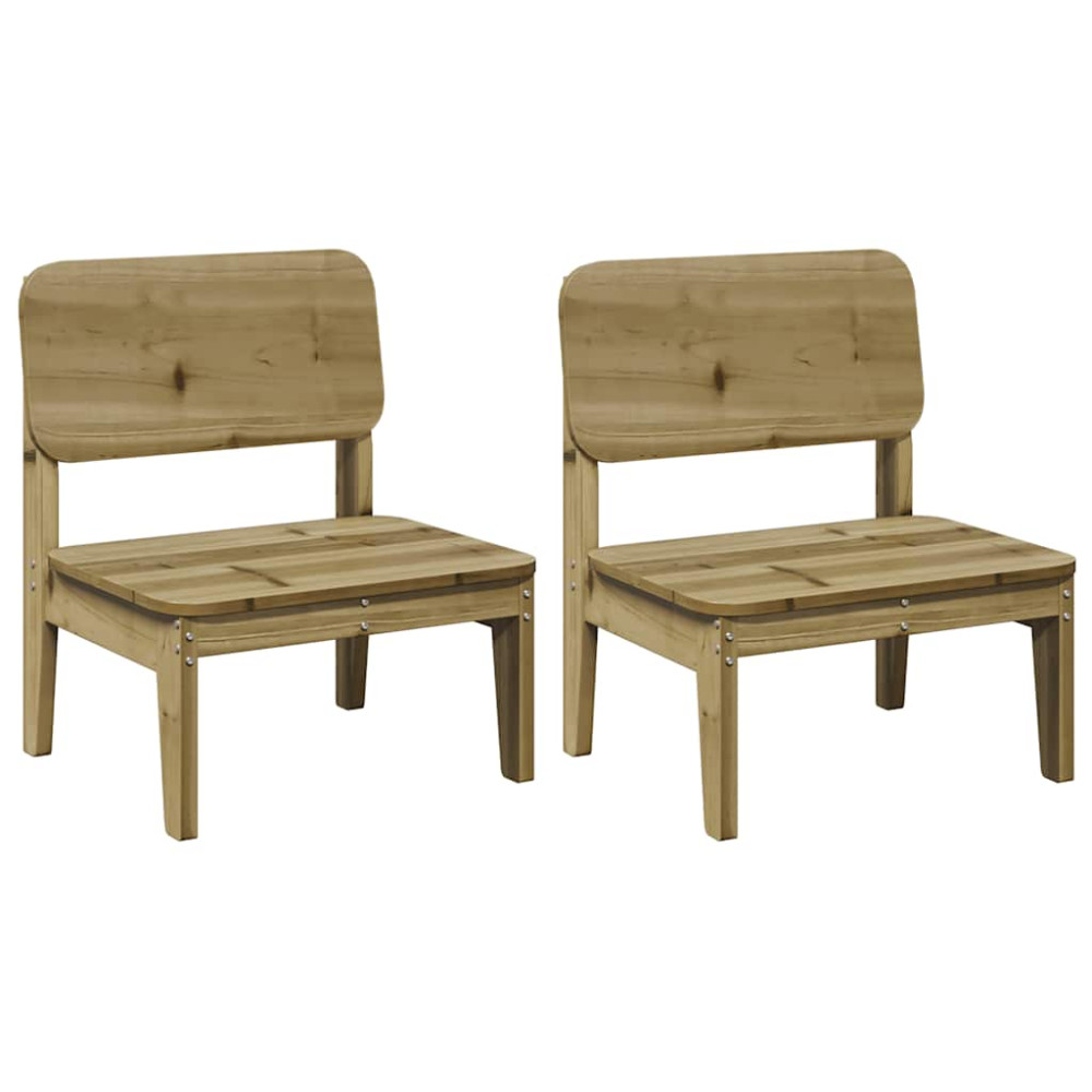 Produktbild för Trädgårdsstolar 2 st 60x52,5x72 cm impregnerad furu