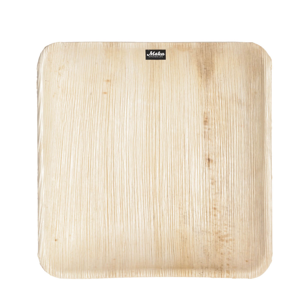 Produktbild för Palm Leaf Plate 20X20 cm 10Pcs
