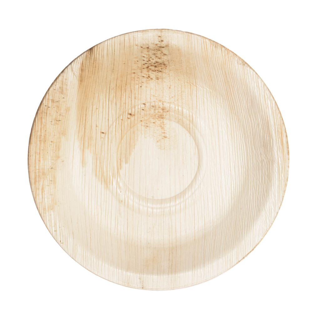 Produktbild för Palm Leaf Plate Round 20 cm 10Pcs