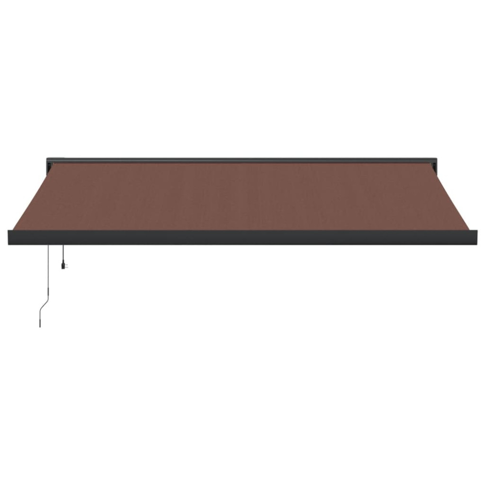 Produktbild för Markis automatiskt infällbar 450x300 cm brun
