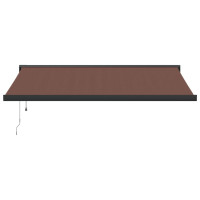 Produktbild för Markis automatiskt infällbar 450x300 cm brun