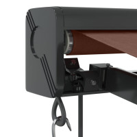 Produktbild för Markis automatiskt infällbar 450x300 cm brun