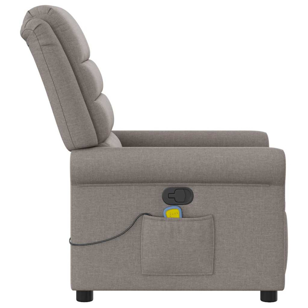 Produktbild för Massagefåtölj taupe tyg