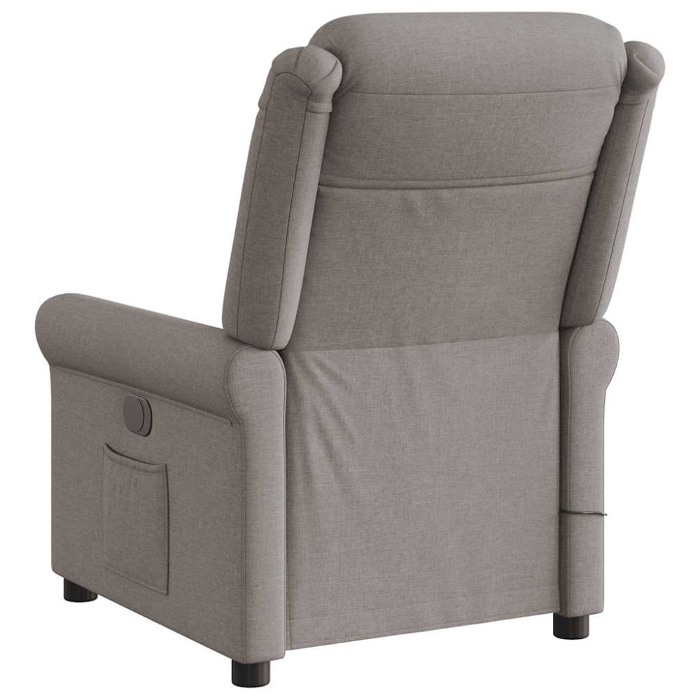 Produktbild för Massagefåtölj taupe tyg