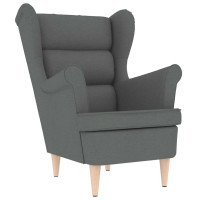 Produktbild för Fåtölj mörkgrå 74x84x100 cm tyg