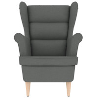 Produktbild för Fåtölj mörkgrå 74x84x100 cm tyg