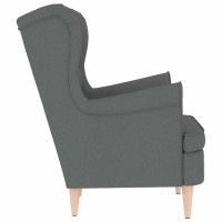 Produktbild för Fåtölj mörkgrå 74x84x100 cm tyg