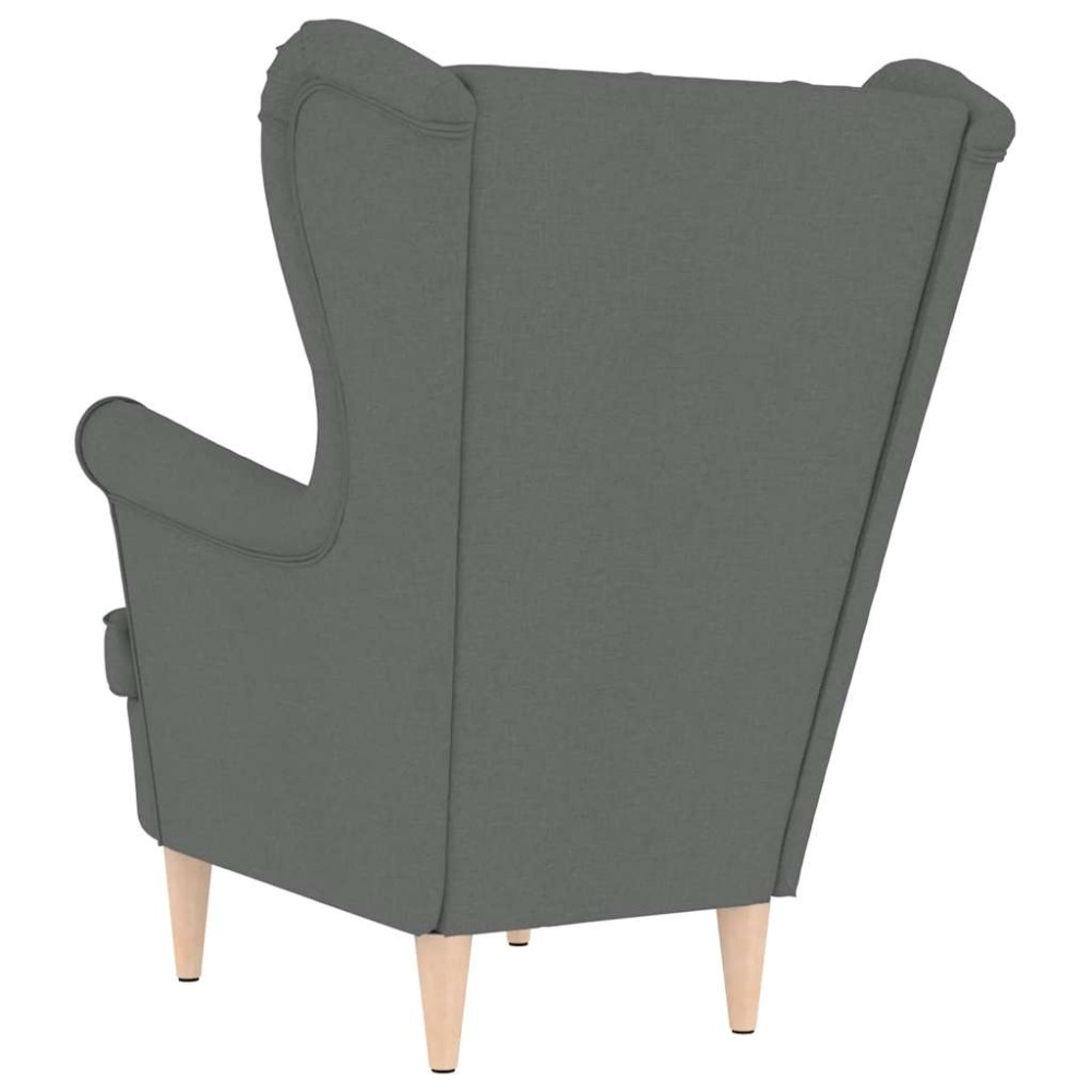 Produktbild för Fåtölj mörkgrå 74x84x100 cm tyg