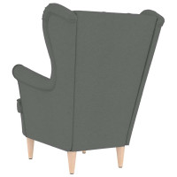 Produktbild för Fåtölj mörkgrå 74x84x100 cm tyg