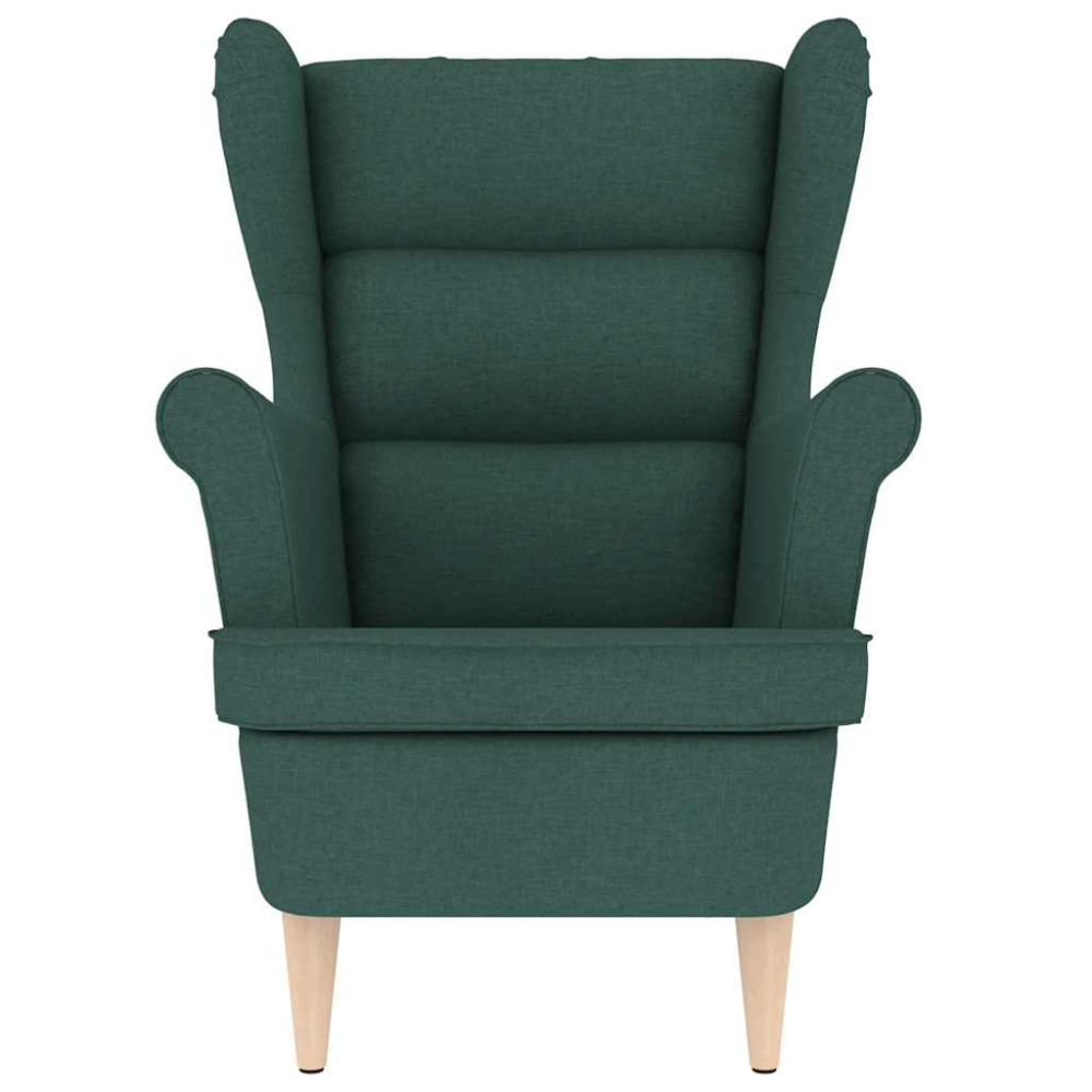 Produktbild för Fåtölj mörkgrön 74x84x100 cm tyg