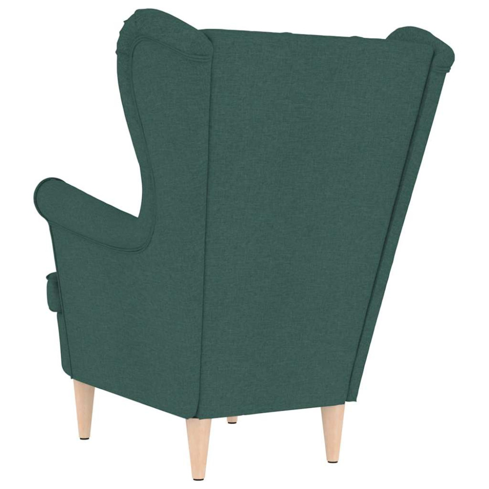 Produktbild för Fåtölj mörkgrön 74x84x100 cm tyg