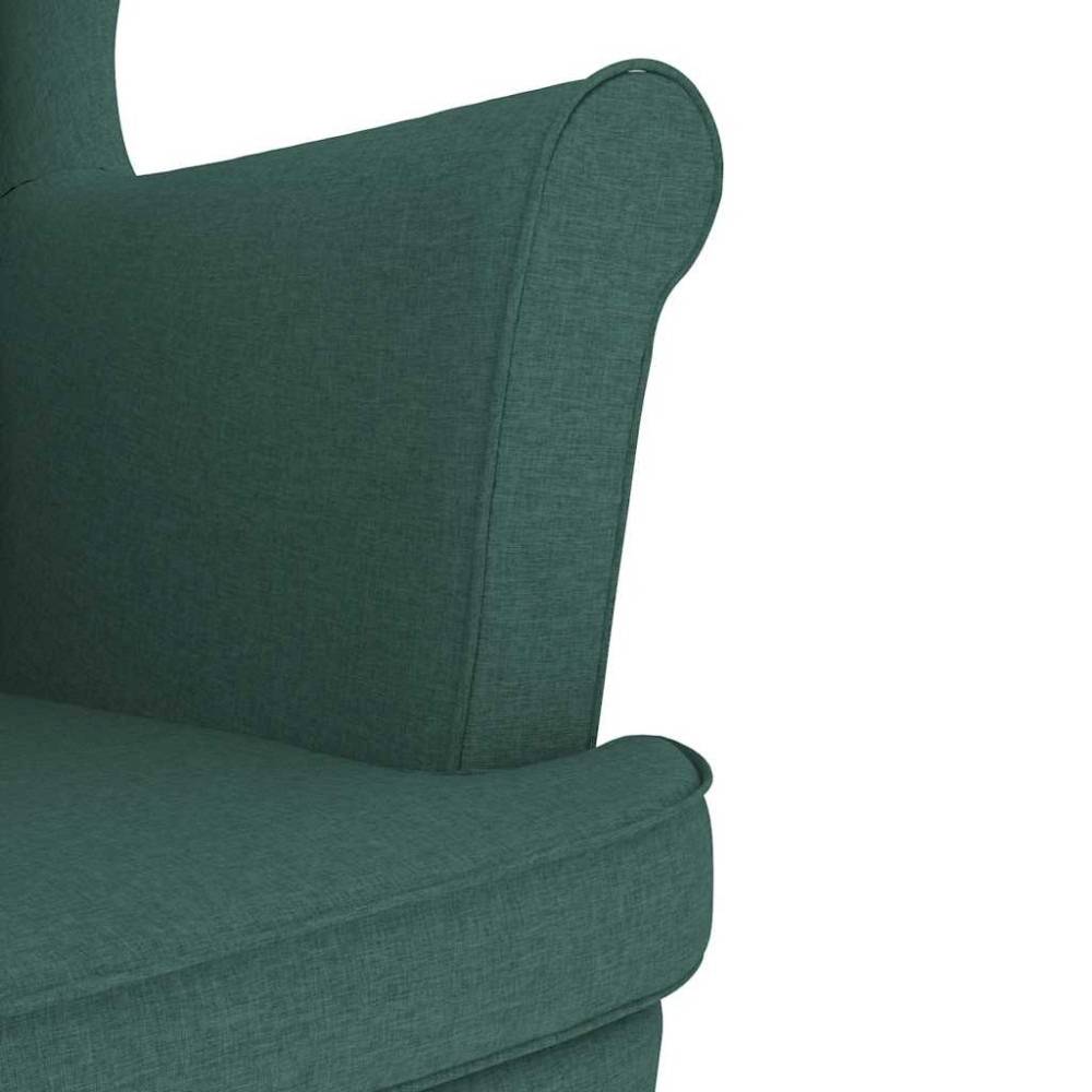 Produktbild för Fåtölj mörkgrön 74x84x100 cm tyg