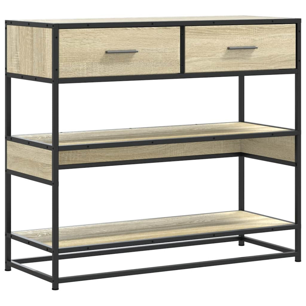 Produktbild för Avlastningsbord sonoma-ek 90x35x80 cm konstruerat trä
