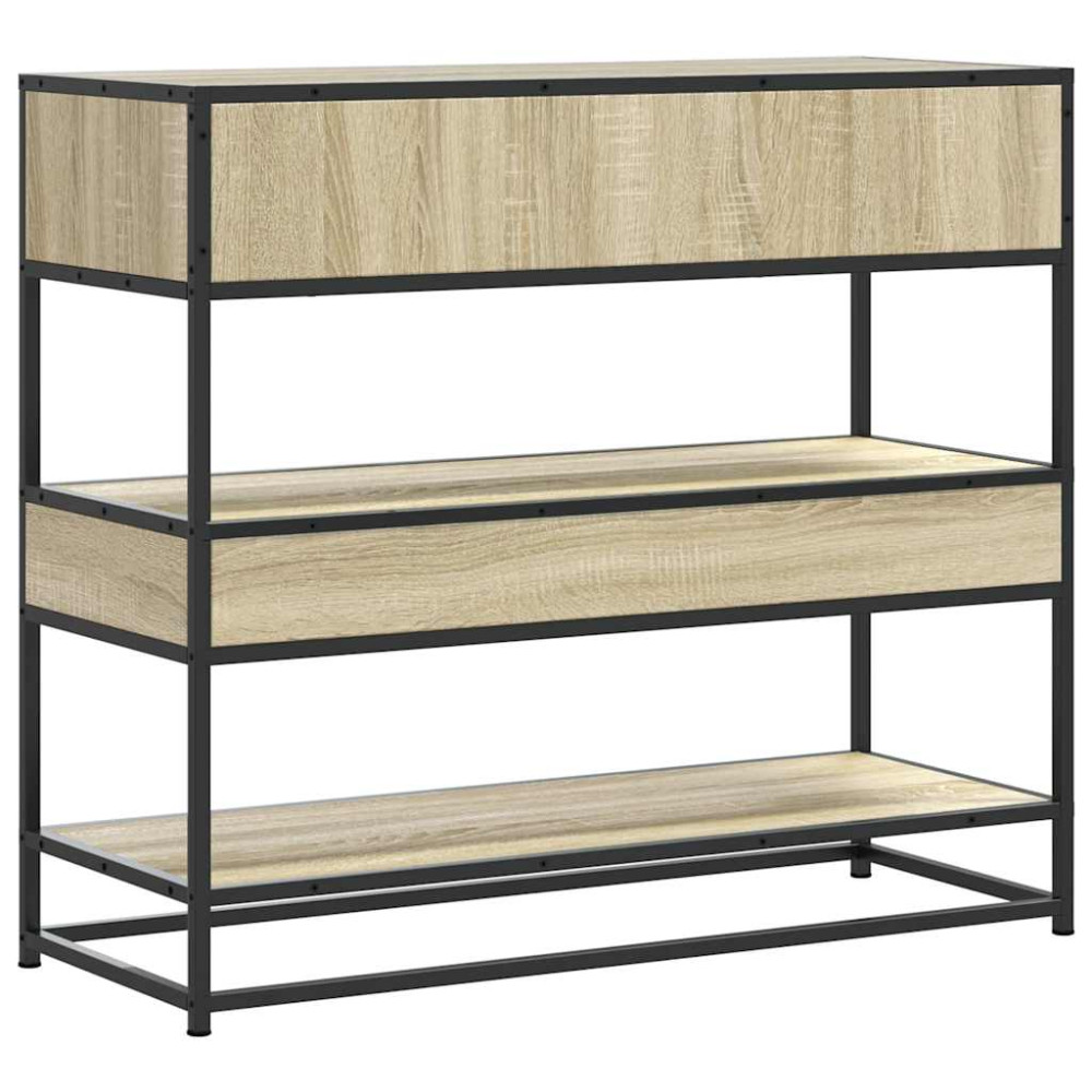 Produktbild för Avlastningsbord sonoma-ek 90x35x80 cm konstruerat trä
