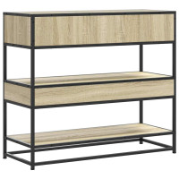 Produktbild för Avlastningsbord sonoma-ek 90x35x80 cm konstruerat trä