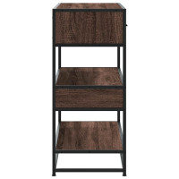 Produktbild för Avlastningsbord brun ek 90x35x80 cm konstruerat trä