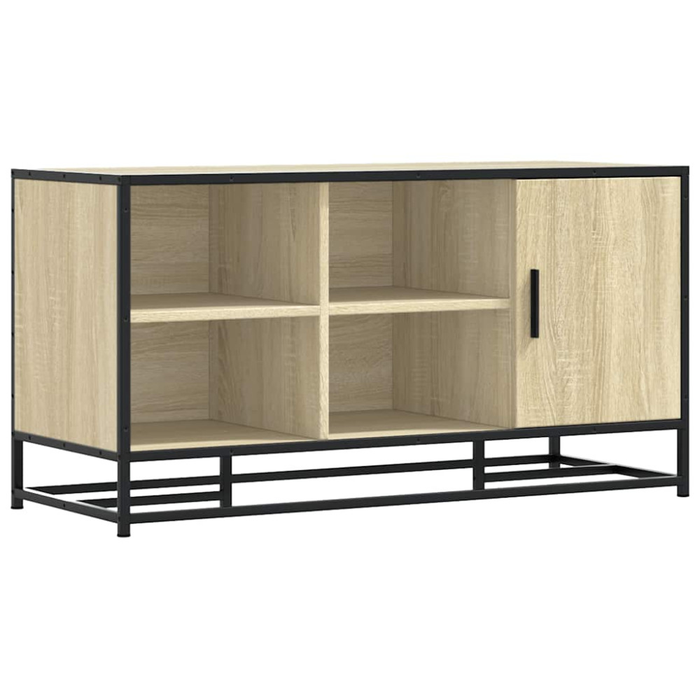 Produktbild för Skobänk sonoma-ek 100x40x53,5 cm konstruerat trä och metall