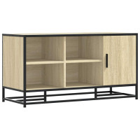 Produktbild för Skobänk sonoma-ek 100x40x53,5 cm konstruerat trä och metall