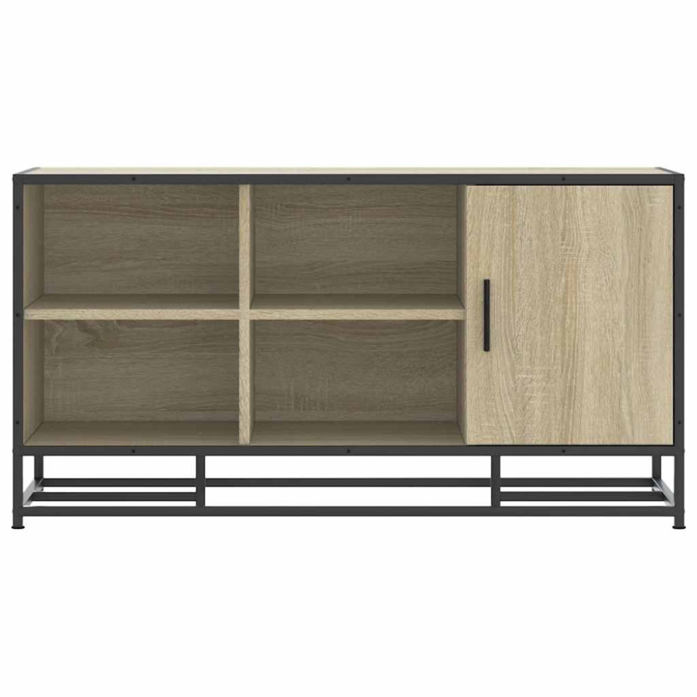 Produktbild för Skobänk sonoma-ek 100x40x53,5 cm konstruerat trä och metall