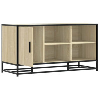 Produktbild för Skobänk sonoma-ek 100x40x53,5 cm konstruerat trä och metall